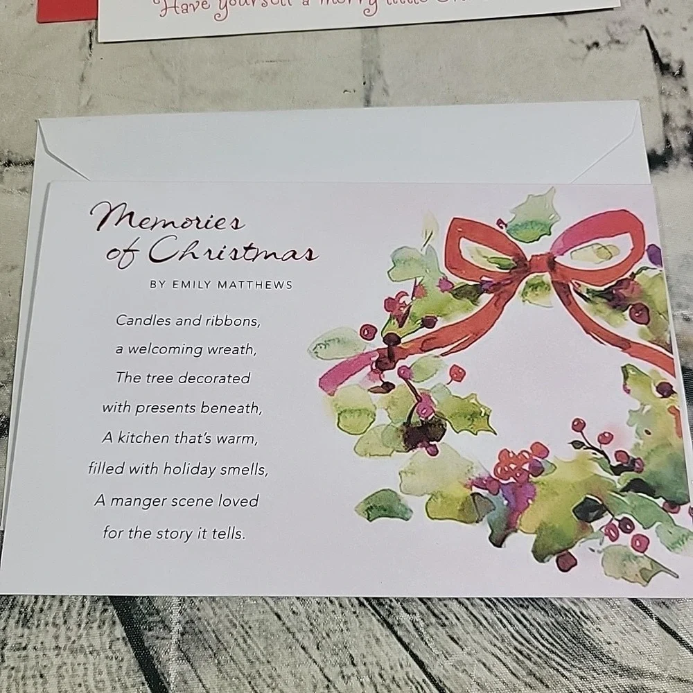 Christmas Cards Assorted Lot Of 5 Bunny Pets Snowman Holiday Wreath